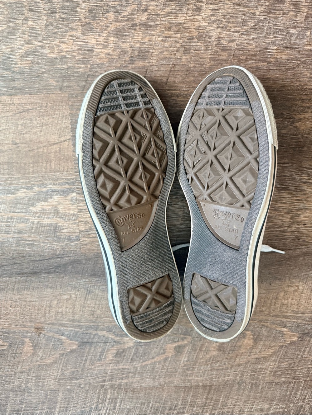 Converse Low Top Canvas Sneakers - Taupe and White - Picture 4 of 4
